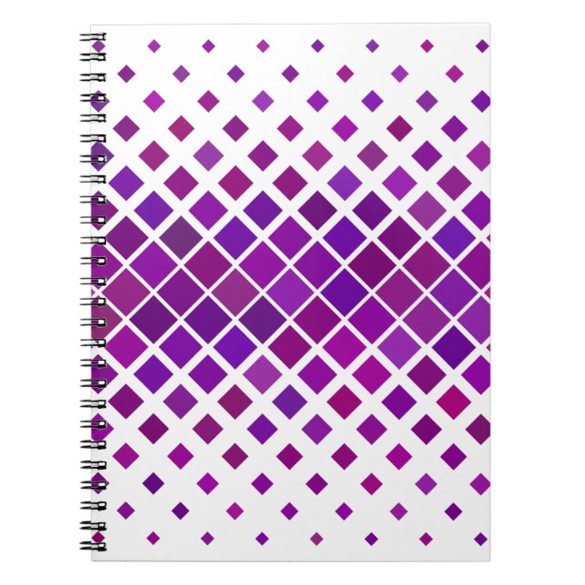 Pattern square purple horizontal notebook (Front)
