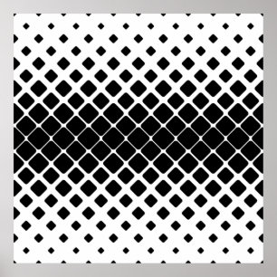 Pattern square rounded diagonal poster