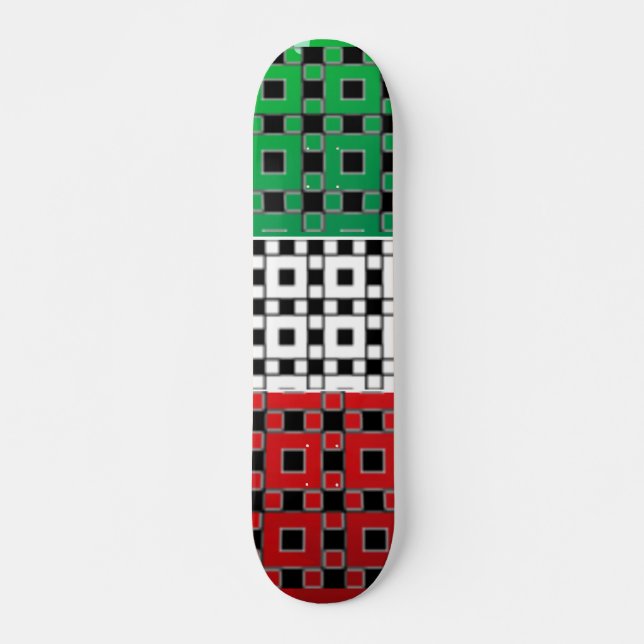 Pattern Squares Skateboard (Front)
