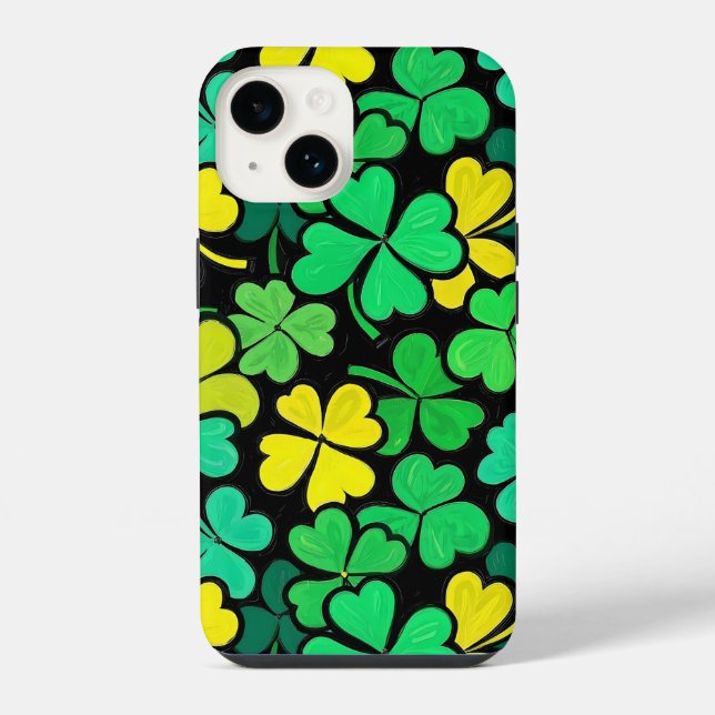 Pattern St. Patrick's Day Clovers  iPhone Case (Back)