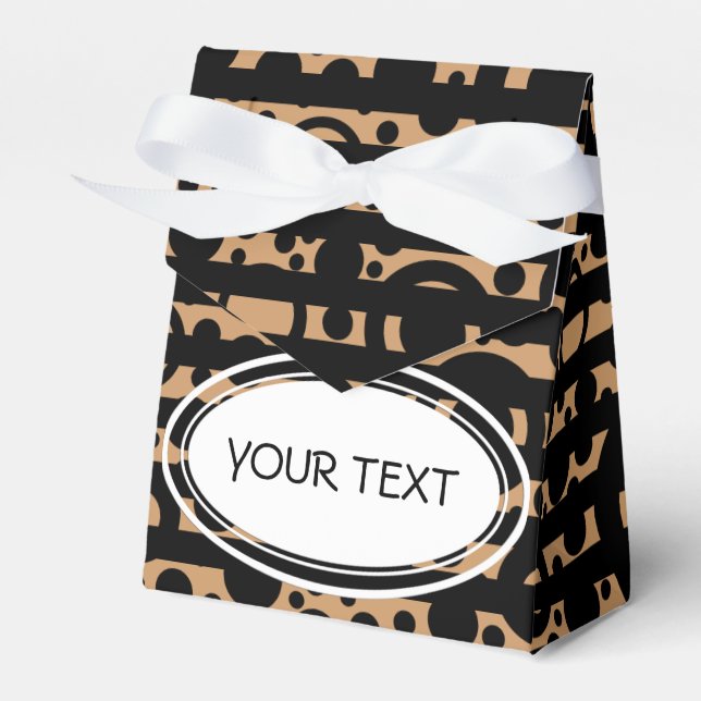 Pattern - stripes - black + your text & backgr. favour box (Front Side)
