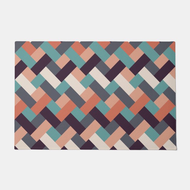 Pattern Stylish Fashion- Geometric Modern Vintage Doormat (Front)