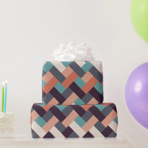 Pattern Stylish Fashion- Geometric Modern Vintage  Wrapping Paper