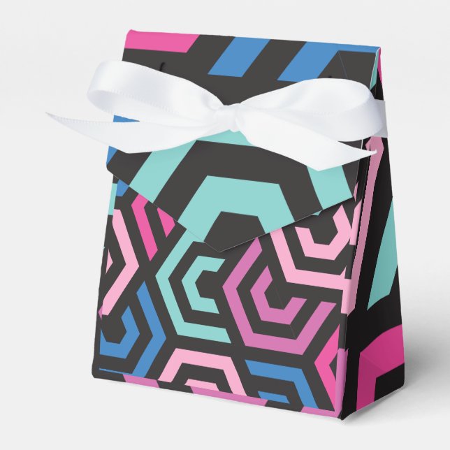 Pattern Stylish Modern- Fashion Geometric colourfu Favour Box (Front Side)