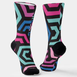 Pattern Stylish Modern- Fashion Geometric colourfu Socks