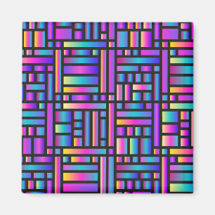Pattern Stylish Modern- Fashion Geometric Tartan Magnet