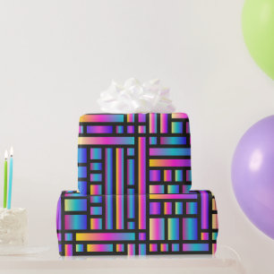 Pattern Stylish Modern- Fashion Geometric Tartan  Wrapping Paper
