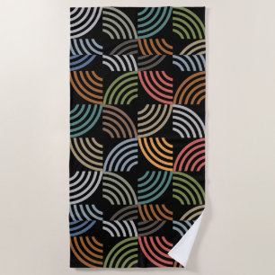 Pattern Stylish Modern- Fashion Geometric Vintage  Beach Towel