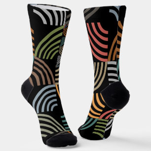 Pattern Stylish Modern- Fashion Geometric Vintage Socks