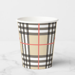 Pattern Stylish Scottish Geometric Fashion Paper Cups