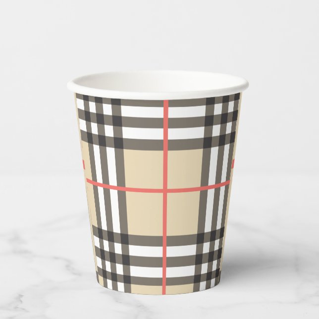 Pattern Stylish Scottish Geometric Fashion        Paper Cups (Front)