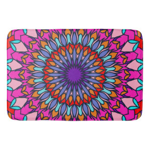  Pattern Summer Fashion Colourful Vintage Trendy   Bath Mat
