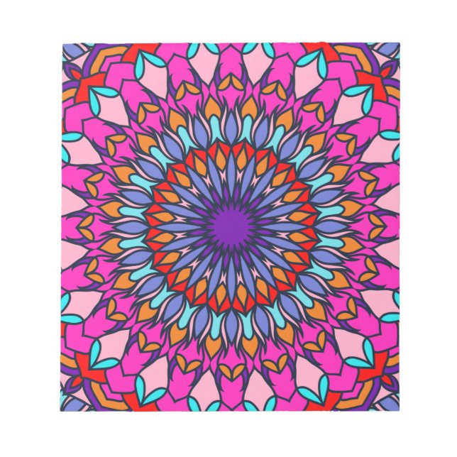  Pattern Summer Fashion Colourful Vintage Trendy   Notepad (Front)