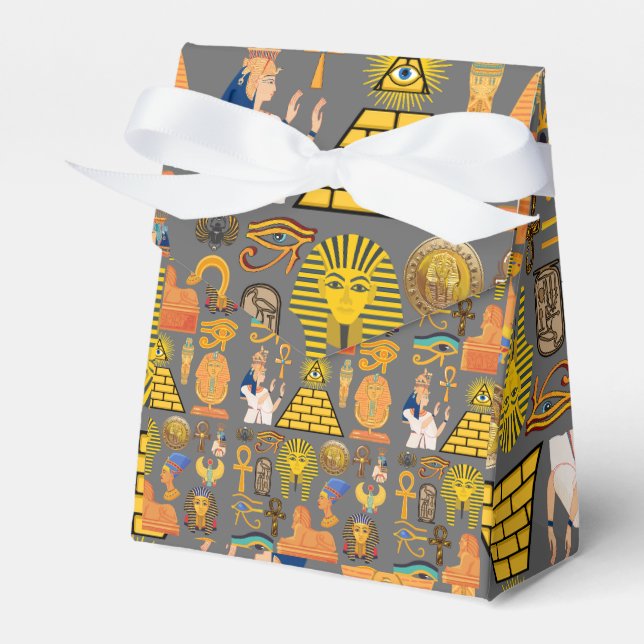Pattern Symbol Ancient Egyptian Hieroglyphic  Favour Box (Front Side)