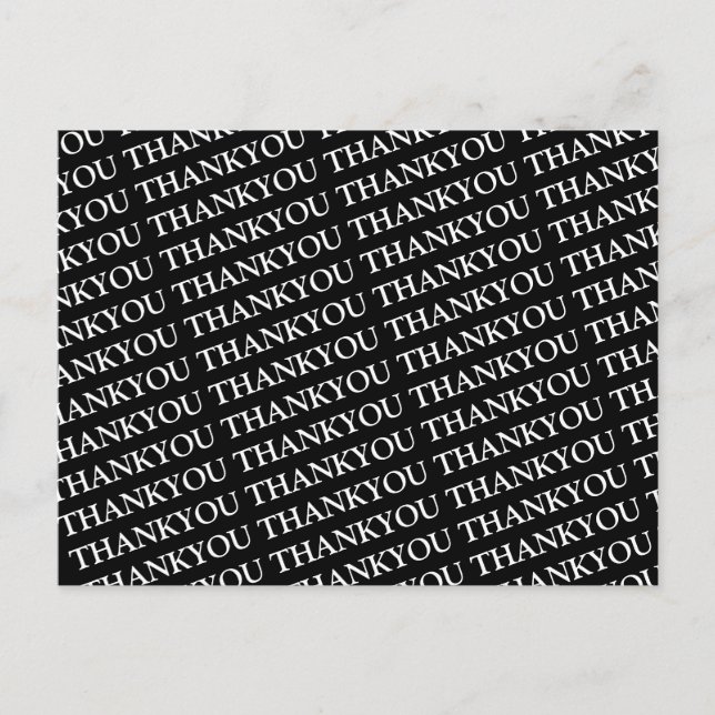pattern text 'thank you' postcard (Front)