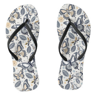 Pattern The Wave of Butterflies Flip Flops