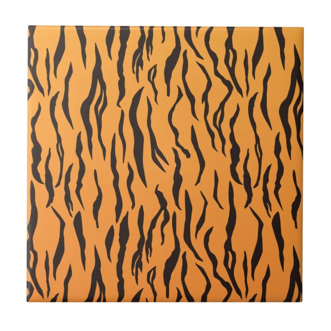 Pattern Tiger Skin Stripes Tile (Front)