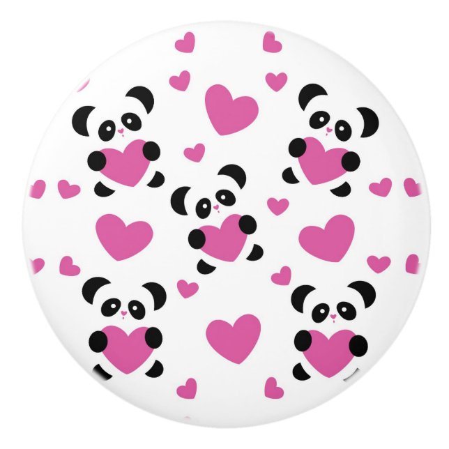 Pattern to the Day of Love Ceramic Knob (Front)