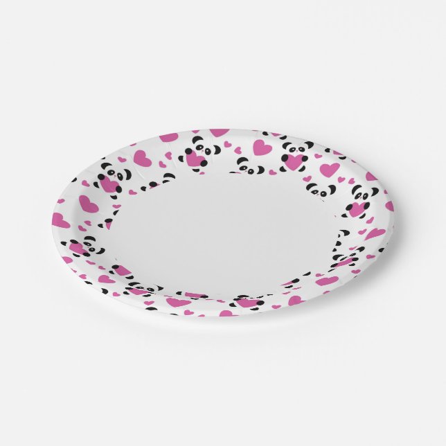 Pattern to the Day of Love Paper Plate (Angled)