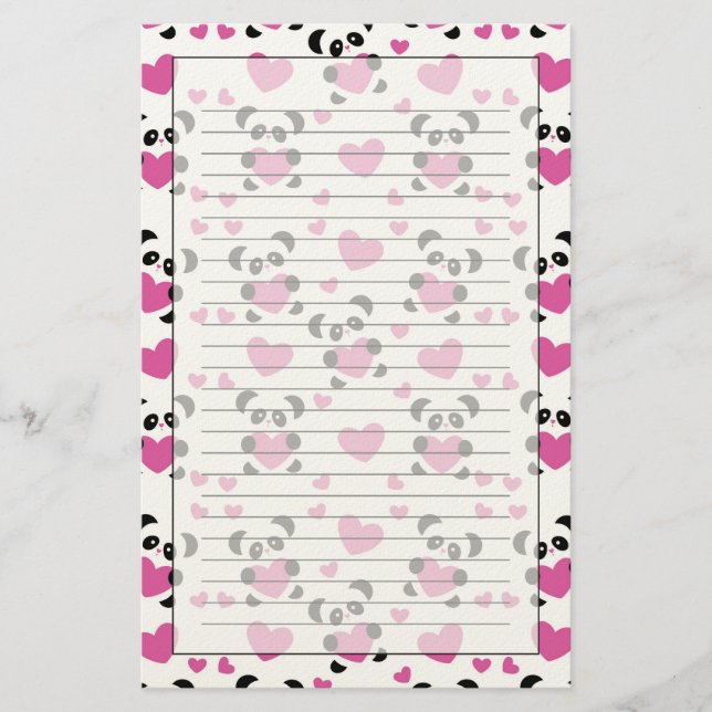 Pattern to the Day of Love Stationery (Front)