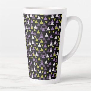 Pattern triangles Avocado and Purple Latte Mug