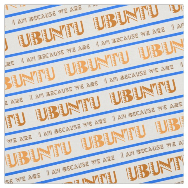 Pattern UBUNTU, I am because we are in Swahili Fabric (Swatch)