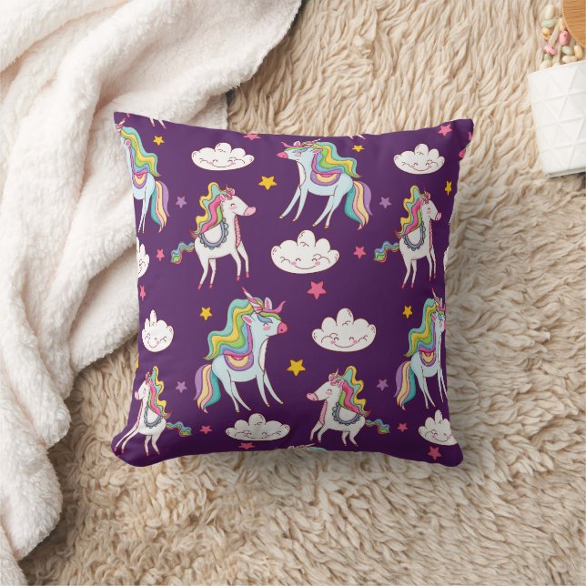 Pattern Unicorn Funny Magic Horse       Cushion (Blanket)