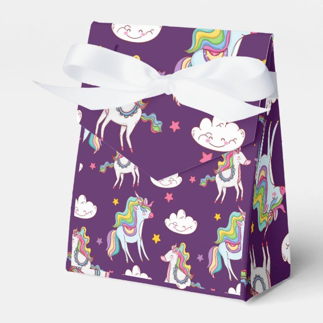 Pattern Unicorn Funny Magic Horse    Favour Box (Front Side)