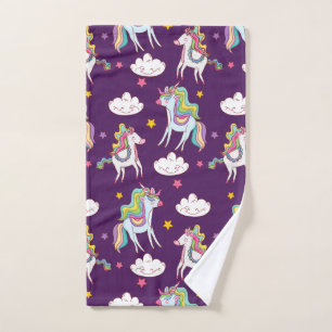 Pattern Unicorn Funny Magic Horse         Hand Towel