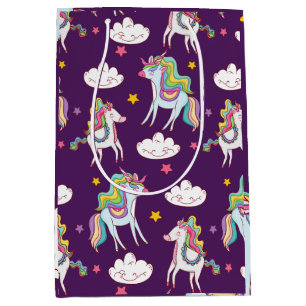 Pattern Unicorn Funny Magic Horse Medium Gift Bag