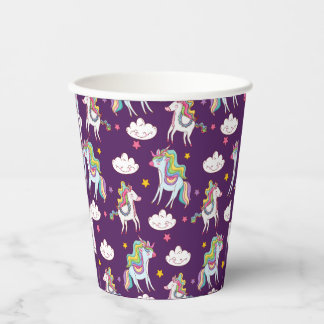 Pattern Unicorn Funny Magic Horse   Paper Cups