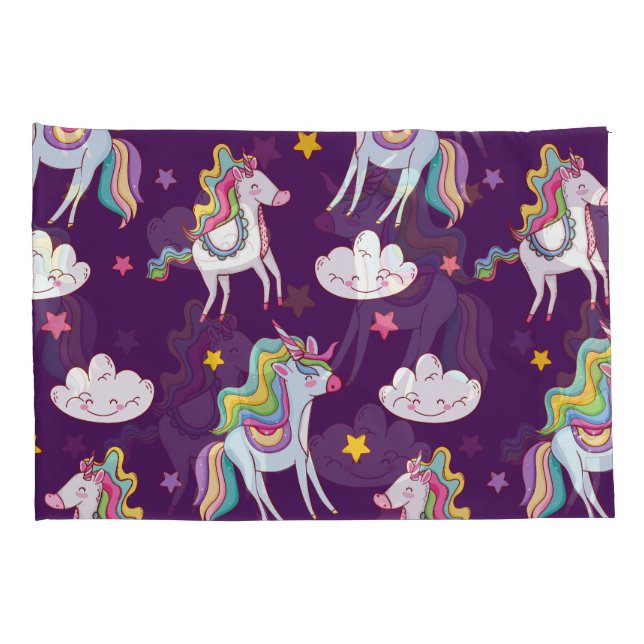 Pattern Unicorn Funny Magic Horse         Pillowcase (Back-Right)