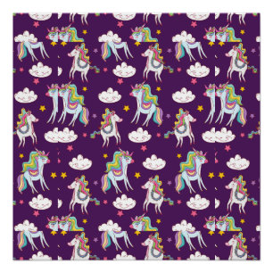 Pattern Unicorn Funny Magic Horse        Poster