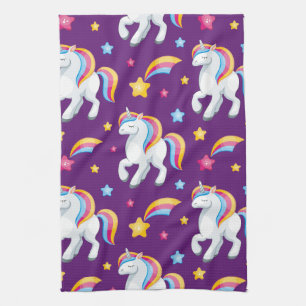 Pattern Unicorn Magic Horse Cute Tea Towel