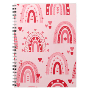 Pattern Valentine 2023 Background With Heart Love Notebook
