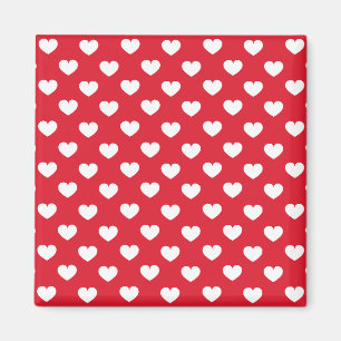 Pattern Valentine Background With Hearts Love Magnet