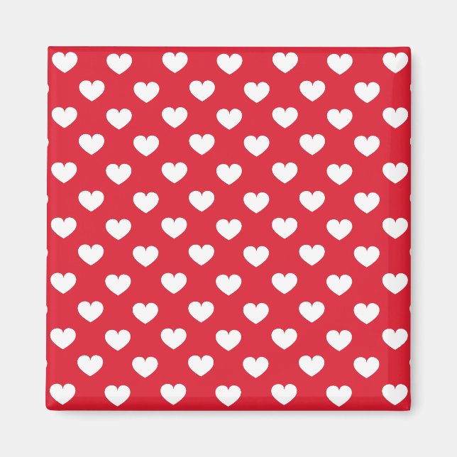 Pattern Valentine Background With Hearts Love  Magnet (Front)