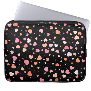 Pattern Valentine`s 2023 Background With Heart  Laptop Sleeve