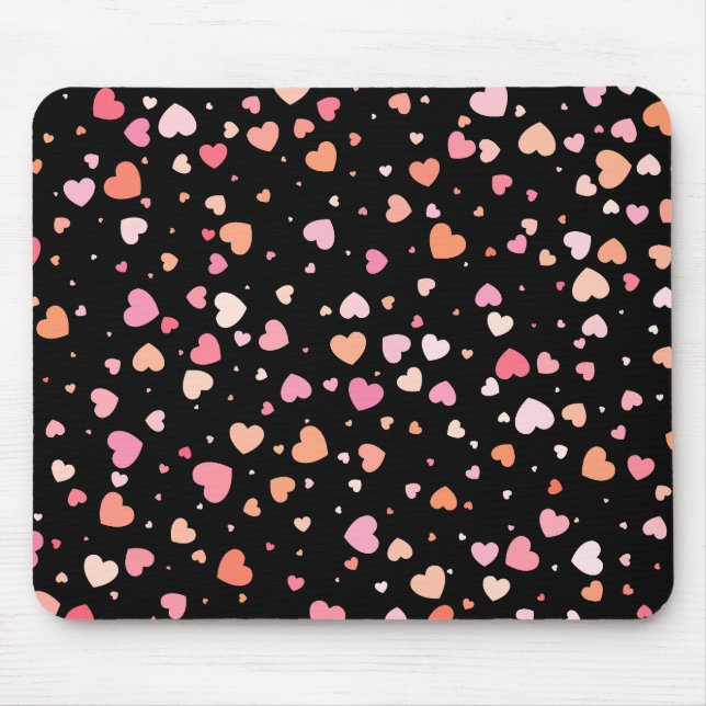 Pattern Valentine`s 2023 Background With Heart     Mouse Mat (Front)
