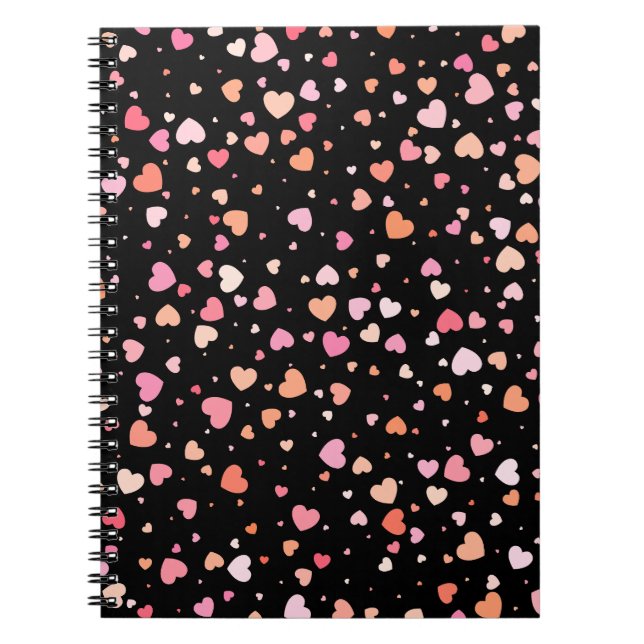 Pattern Valentine`s 2023 Background With Heart  Notebook (Front)