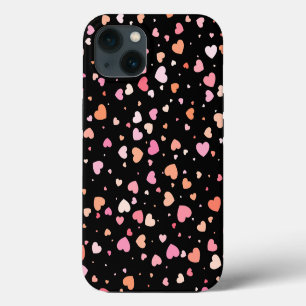Pattern Valentine`s 2024 Background With Heart iPhone 13 Case