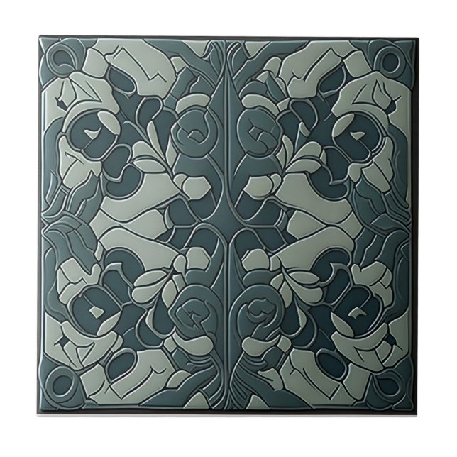 pattern vintage art nouveau ceramic tiles (Front)
