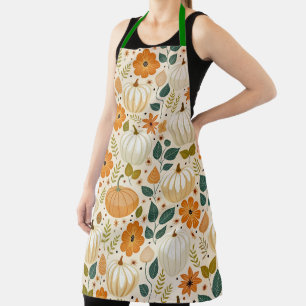 Pattern Vintage Pumpkin Groovy Apron