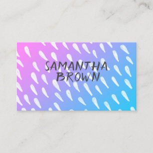 pattern watercolor design custom business cards