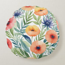 Pattern watercolor flowers