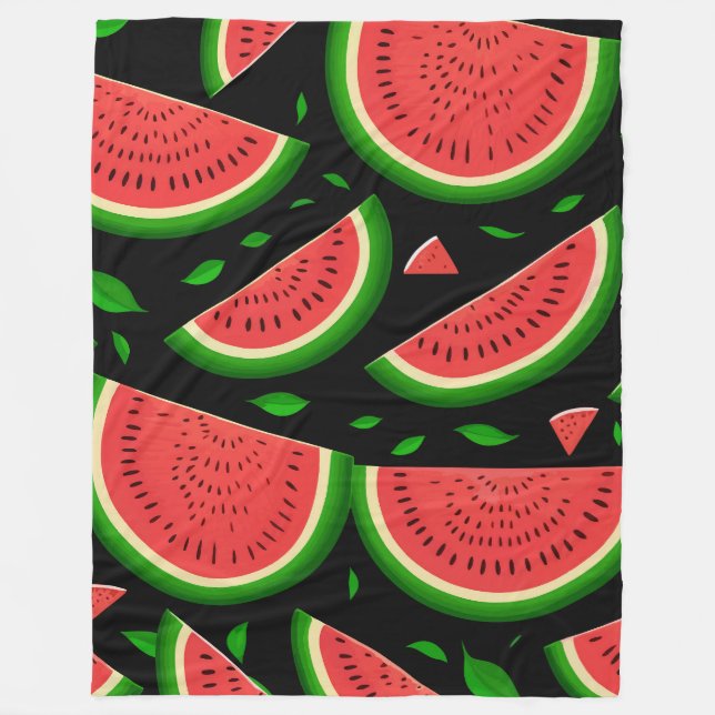 Pattern Watermelon Fleece Blanket (Front)