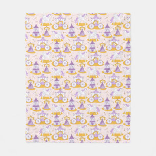 pattern with a princess fleece blanket