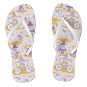 pattern with a princess flip flops