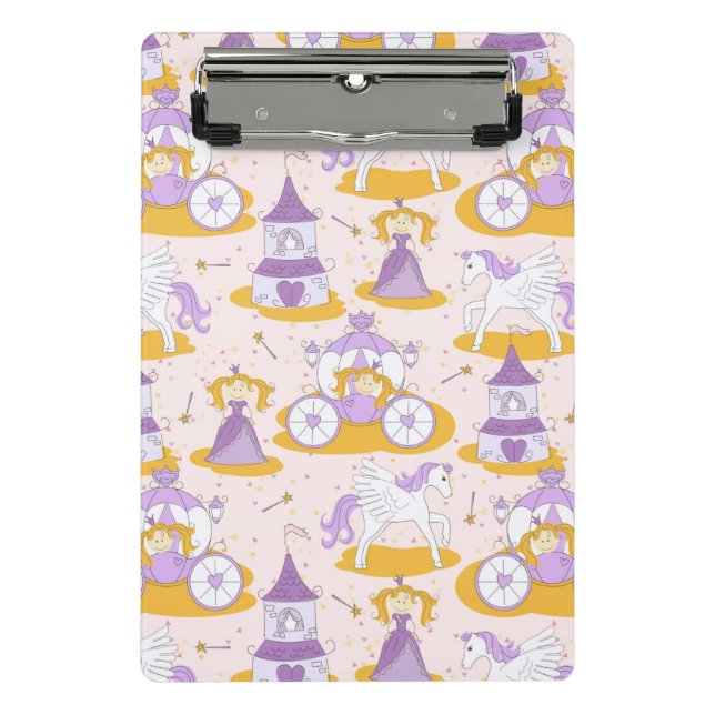 pattern with a princess mini clipboard (Front)