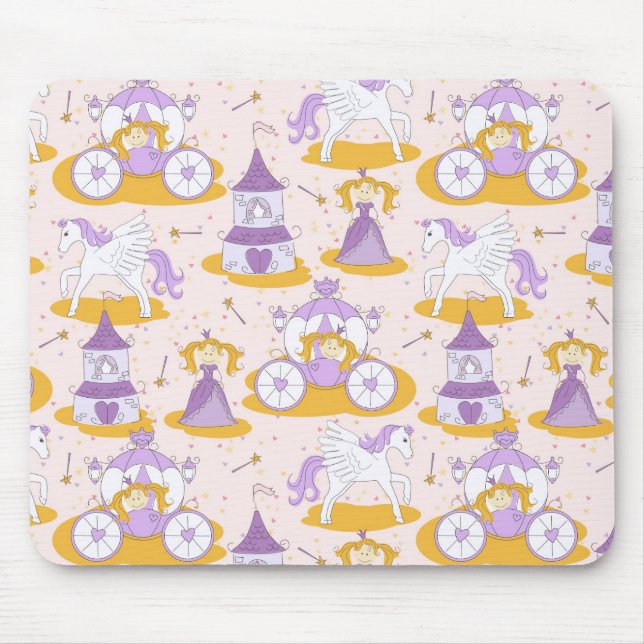 pattern with a princess mouse mat (Front)